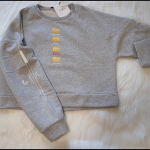 Graphic Cropped Sweater